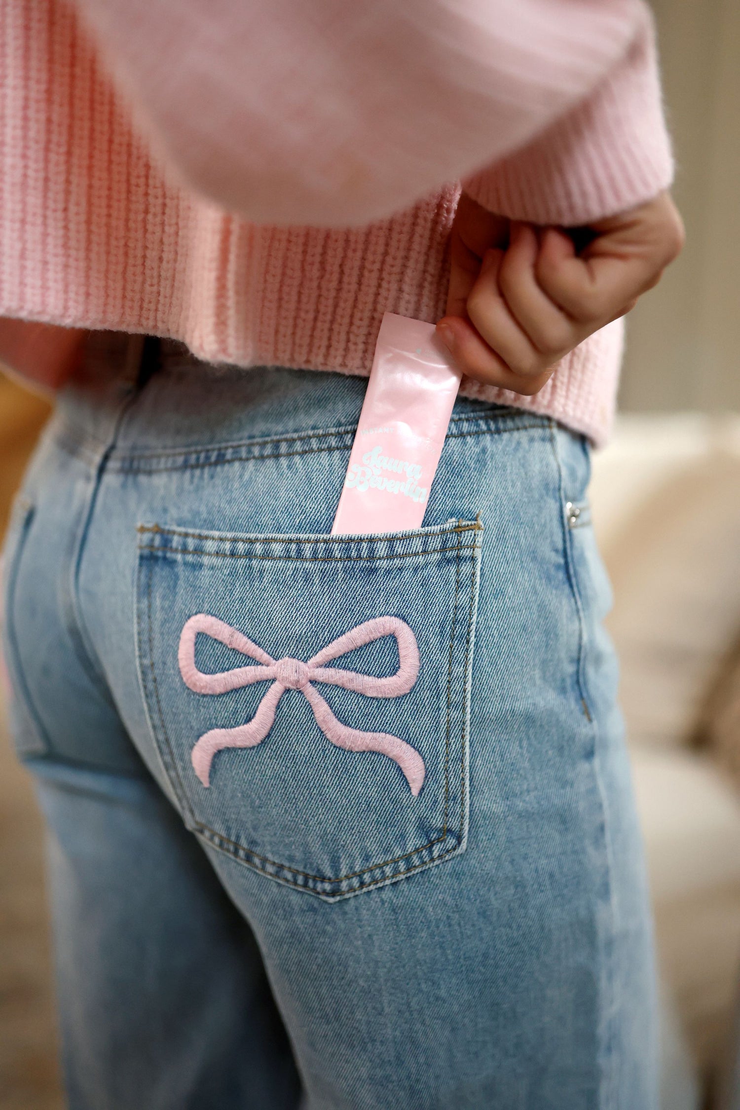 product in back pocket